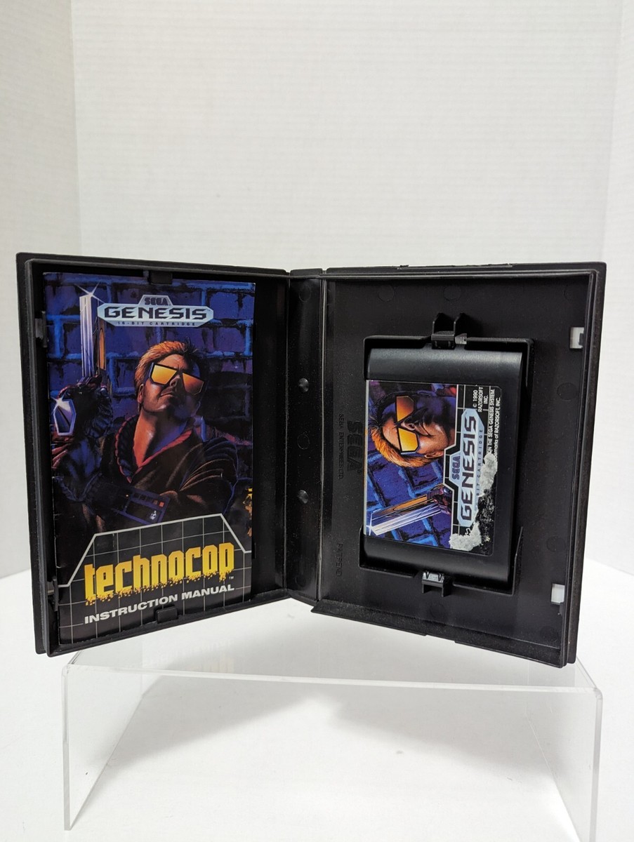 Techno Cop (Sega Genesis, 1990) w/ Manual Tested Free