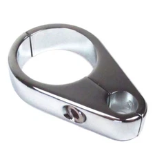 1" Chrome Clutch Cable Brake Line Clamp for Harley-Davidson Frame Handlebar