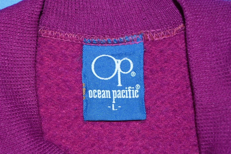 SUDADERA SURF FLOR PÁJARO DEL PARAÍSO OP OCEAN PACIFIC VINTAGE AÑOS 80 JUVENIL L Foto 4 de 4