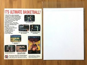 Ultimate Basketball NES 1990 Vintage Print Ad/Poster Official Nintendo Promo
