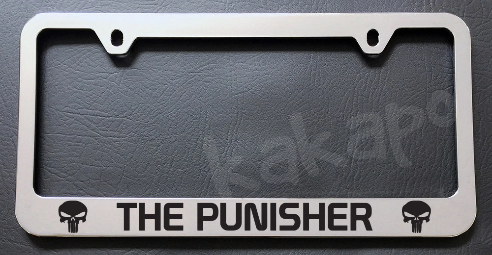 The Punisher Chrome License Plate Frame