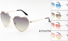 Vintage Sunglasses Retro Fashion Lolita Heart Shaped Aviator Metal Frame UV 400