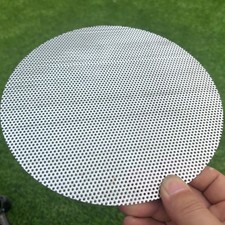 304 Stainless Steel Perforated Round Disc Sheet 8" Dia 19GA 1.5mm Holes