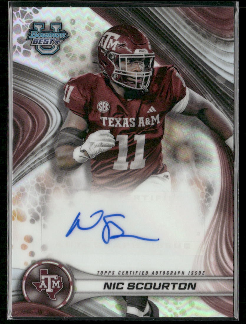 2024 Bowman University Best #BOA-NS Nic Scourton Best of 2024 Autographs