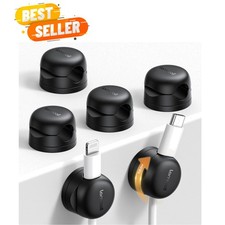 6Pack Rotatable Cord Organizer, Spring Cable Clips - 1s Lock Cord Holder, D...