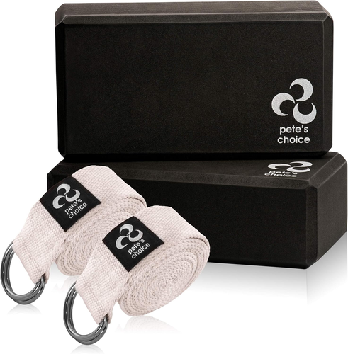 Ensemble de 2 Sangles Yoga Strap 2,4m - eBook Inclus Yoga Ceinture avec Coton Épais Anneau Résistant pour Pilates Entraînement Gymnastique Améliorez votre Flexibilité ainsi que votre Équilibre