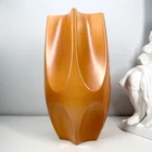 RED WING Pottery PRISMATIQUE VASE #794 Orange by Belle Kogan MCM 60s Eames Era