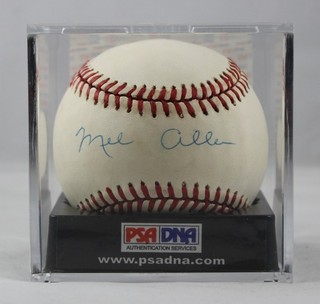 Signed Baseball Mel Allen Autograph HoF Yankees Sportscaster PSA/DNA w/COA