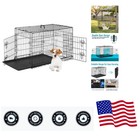 Durable 24-Inch Dog Crate with Leak-Proof Tray - Easy Assembly & Travel-Friendly