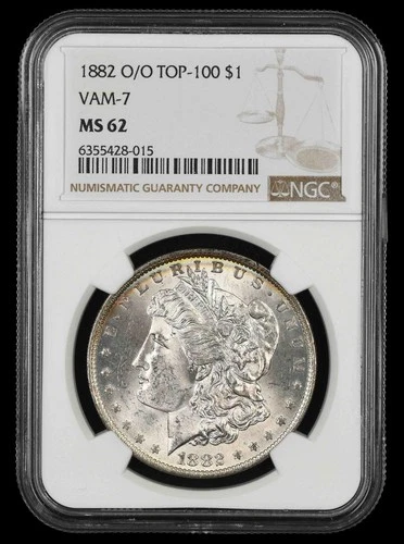 1882 O VAM 7 O/O Top 100 NGC MS62