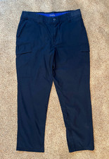 Cintas Sz 36x32 Uniform Cargo Work Pants High Quality Clean Navy
