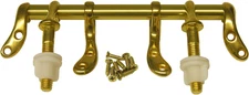 14-1053 Toilet Seat Hinge Polished Brass Metal with Bolts and Nuts
