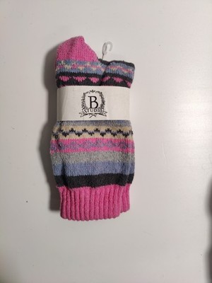 b studio -women's socks - multi color- Cotton Blend - Made in USA **H1**