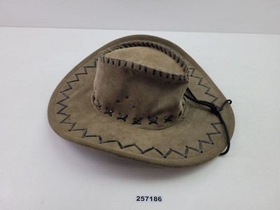 Cowboy-Hut Rauleder mit Band/Schnürung Kostüm Kopfbedeckung Deko Mode #257186