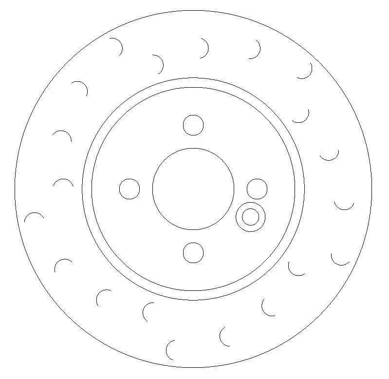 R56 Mini Cooper Front Brake Discs HALO C Hook Grooved - Image 2 of 4