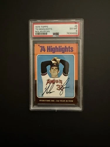 1975 Topps - '74 Highlights Nolan Ryan #5 PSA 6