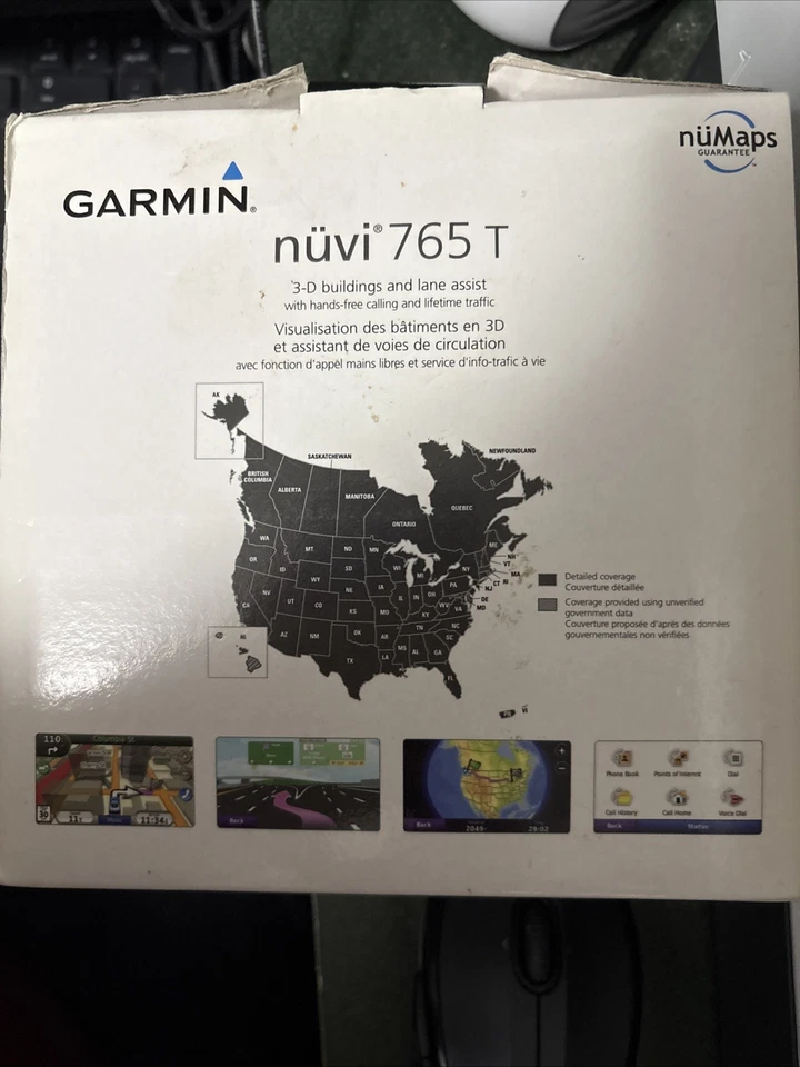 Garmin nuvi 765T GPS 2017 US CAN MEX EUR S. AMERICA AUS NZ Lifetime Traffic 8GB - Image 2 of 3