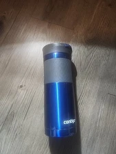 Contigo Byron 2.0 Stainless Steel Travel Mug in Blue Corn 20oz Rubber Grip