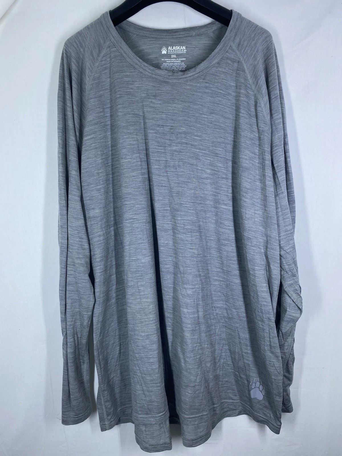 Alaskan Hardgear Shirt Mens 2XL Gray Performance Wool Blend Long Sleeve Duluth