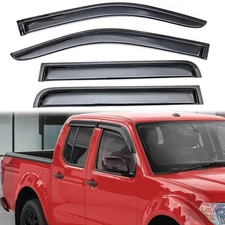 For 2005-2020 Nissan Frontier Crew Cab Window Visor Vent Rain Guards Deflector