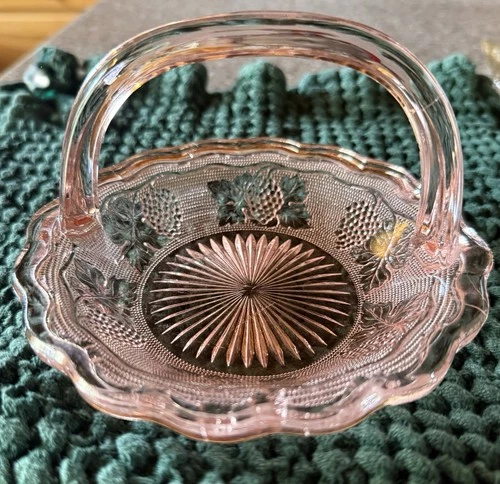 Vintage Westmoreland Grape Depression glass in pink 1920’-1930’s