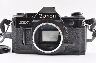 Canon AE-1 35mm SLR Film Camera Black Body Only FD New FD From Japan - Imagen 1 de 4