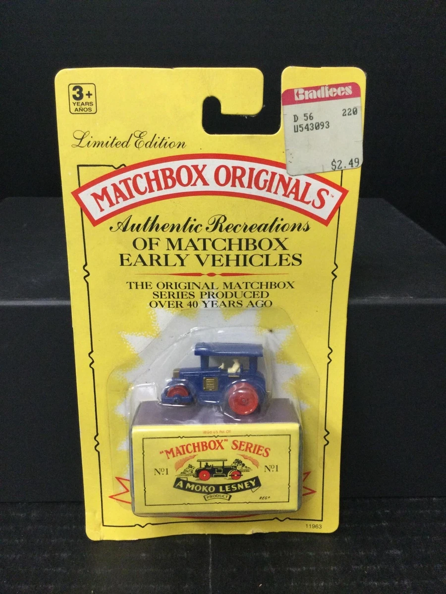 A MOKO LESNEY Matchbox Series No. 1 SEALED Car BLUE ROAD ROLLER