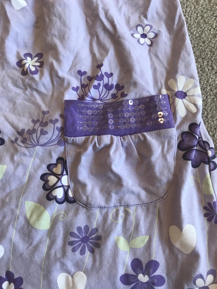 Nuevo Vestido Floral Púrpura Parche Calabaza Talla 10 Foto 4 de 4