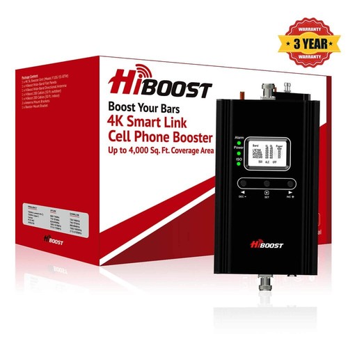 HIBoost 4K Smart Link Cell Phone Signal Booster Improves 4G, LTE and 5G - Picture 2 of 6