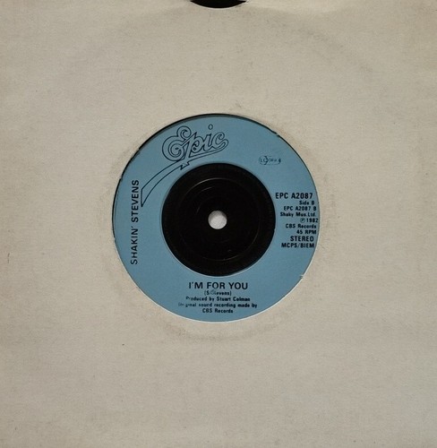 Shakin' Stevens-Shirley/I'm For You Vinyl 7" Single.1982 Epic EPC A2087. - Picture 2 of 4