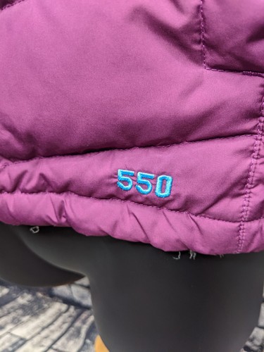 The North Face Down Puffer Vest Winter Jacket Girls Large 14-16 Womens XS Purple - Picture 4 of 8