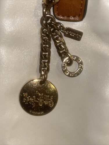 Coach Ch854 Floral Cluster Leather Bear Bag Charm Key Ring Holder