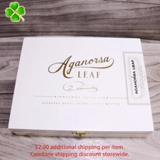 Aganorsa Leaf Toro Signature Empty Wood Cigar Box 9.25" x 7.25" x 2"