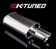 K-TUNED MUFFLER 3" UNIVERSAL 19" SHORT (BRUSHED FINISH) KTD-MFS-30S