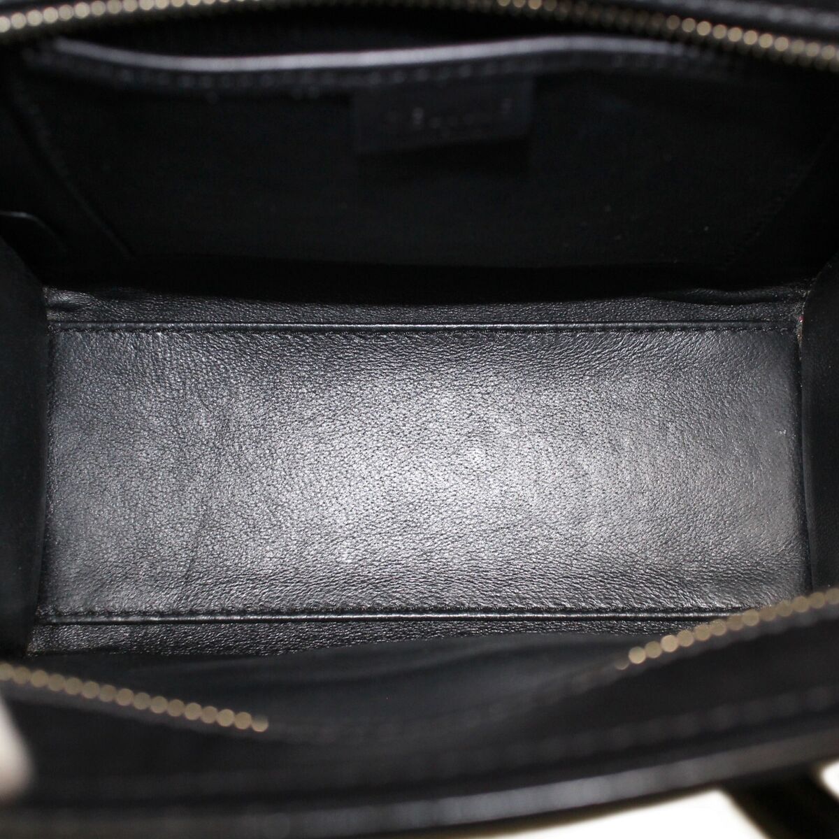 CELINE Luggage Nano Shopper Tricolor Calfskin Suede Bag CELINE Luggage Nano Shopper Tricolor Calfskin Suede Bag