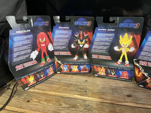 Sonic The Hedgehog 3 Movie Set SHADOW SONIC ROBOTNIK TAILS Figure Toy Jakks 5” - Picture 14 of 15