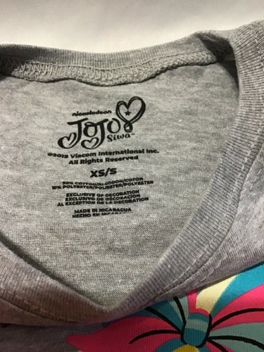 Enorme Camiseta JoJo Siwa Dream Gris Talla XS/S - Imagen 4 de 4