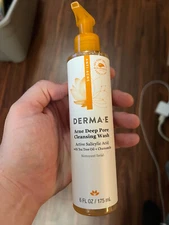 derma-e acne deep pore cleansing wash 6 oz