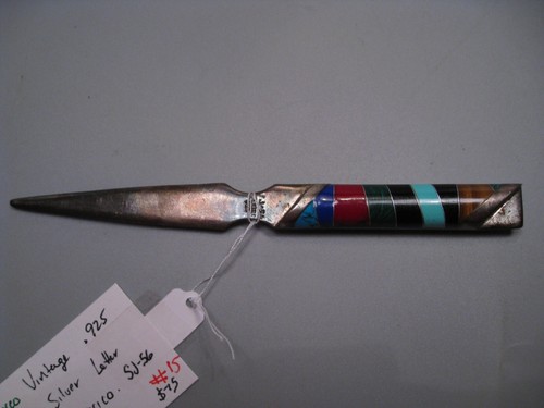 Taxco Vintage .925 Sterling Silver Letter Opener MEXICO SJ-56 44.7g. #15