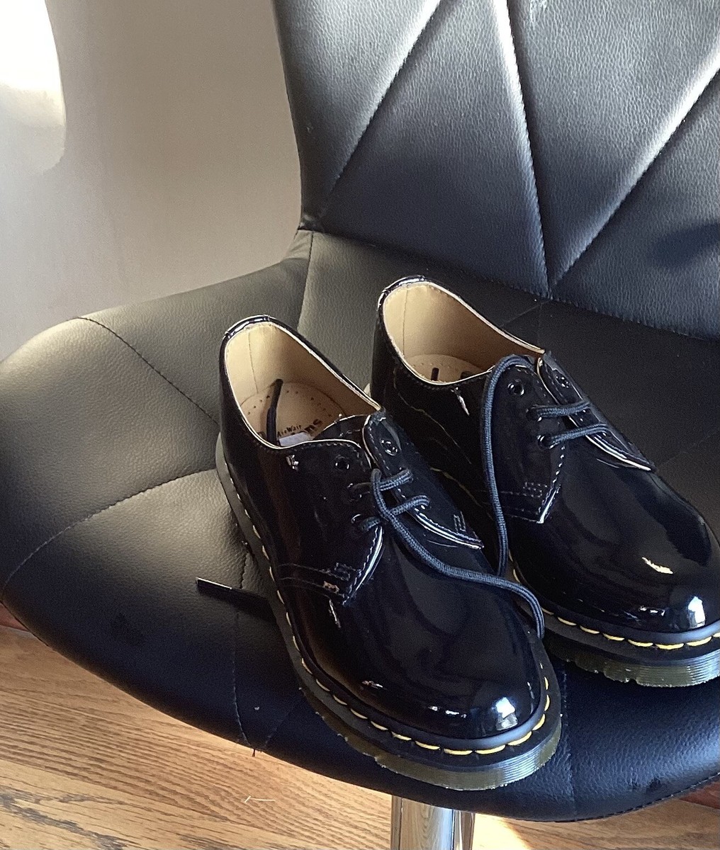 Dr Martens 1461 Womens Oxford Black Patent Leather Lace Up Dr Martens 1461 Womens Oxford Black Patent Leather Lace Up