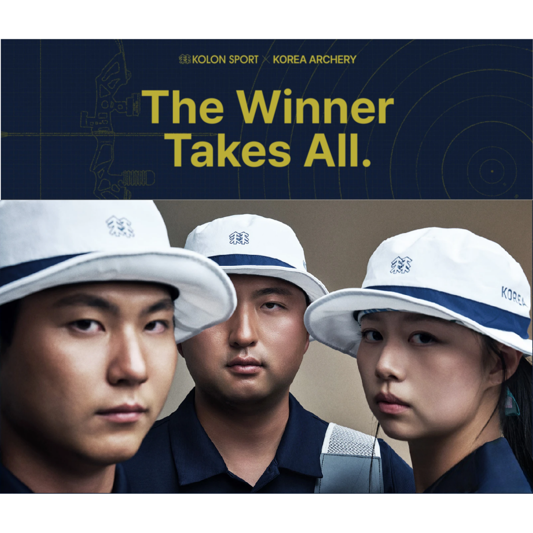 2024 Paris Olympics Korean Archery Hat Kolon Sports Official Goods Korea  Limited