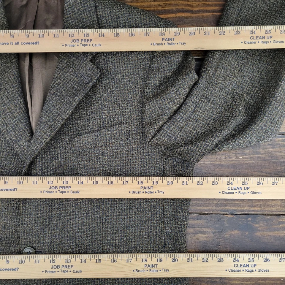 Abrigo Blazer Deportivo Brandini Le Collezioni Para Hombre Tres Botones Tweed Lana Oliva 40S Foto 3 de 4