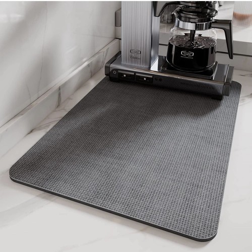 Coffee Maker Mat Rubber Backed Absorbent Dish Drying Mat for Kitchen Counter