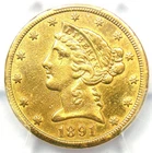 1891-CC Liberty Gold Half Eagle $5 Carson City Coin - Certified PCGS XF Details