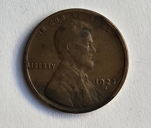 1923-S Lincoln Wheat Cent 1c - "Good Coin" - Free Shipping