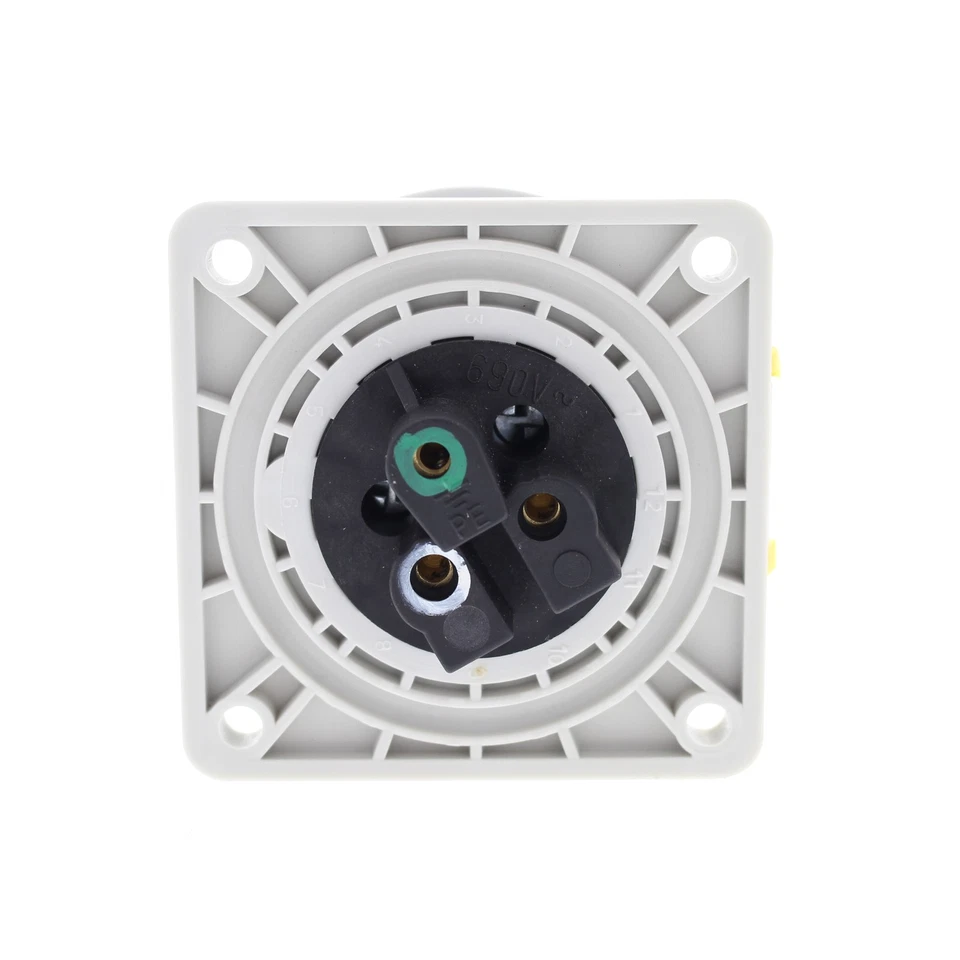 Bryant Watertight IEC Pin & Sleeve Receptacle 20A 125V Female Outlet 2P3W 320R4W - Image 4 of 4