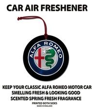ALFA ROMEO CAR HANGING AIR FRESHENER.