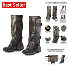 Breathable Snake Proof Gaiters in Camo for Men & Women - Farm & Hunting Ready
