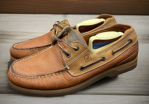 Sperry Top-Sider Mako braun hellbraun Boot Halbschuhe Deck Schuhe Herren Größe 9 schneller Versand - Bild 3 von 12