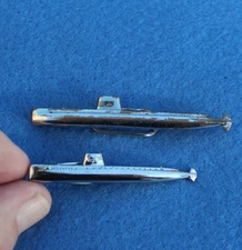 Vintage US Navy EB Submarine  and Hickok Submarine Tie Clips